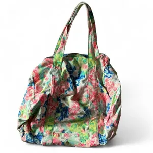 PINK Victoria's Secret Floral‎ Canvas Tote Bag Large Travel thumbnail 2
