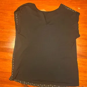 Papermoon Black Sleeveless Blouse with Pink Dot Print thumbnail 2