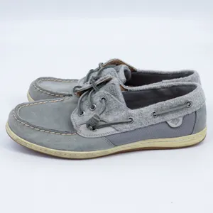 Sperry Top-Sider‎ Womens Grey Leather Suede Wool Boat Shoes STS82427 Size 9.5 thumbnail 4
