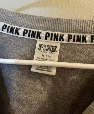 PINK - Victoria's Secret Grey and Black Leather Long Sleeve thumbnail 4