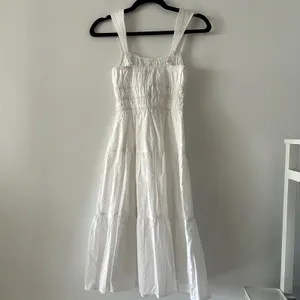 Aritzia Sunday Best Martine Cotton Poplin White Tiered Midi Dress NWT Size XS thumbnail 5