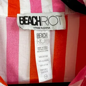 Beach Riot Alexa Cover Up Shirt‎ Sunset Stripe Long Sleeve Button Up Top S/M thumbnail 4