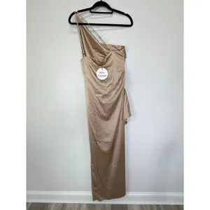 NEW Babyboo Ariel Maxi Dress Champagne Size Large Cocktail Gown thumbnail 7