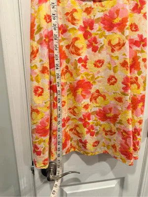 Old Navy Size XL Floral Linen Blend Smocked Back Adjustable Strap Mini Dress thumbnail 8