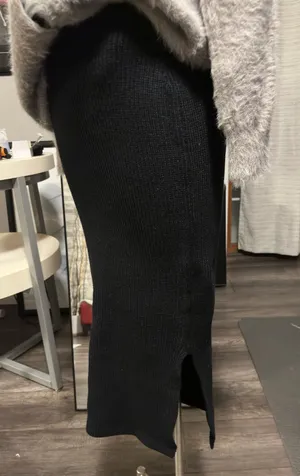 Black Princess Polly Skirt Midi Slit thumbnail 4