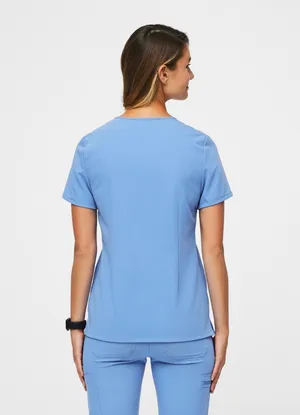 FIGS Casma Three-Pocket Scrub Top Ceil Blue thumbnail 2