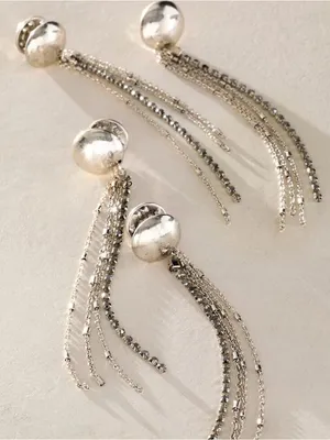 Free‎ People Brandy Fringe Pin Set NWT silver thumbnail 3
