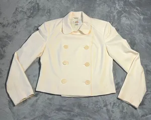 Vintage Talbots Wool Double Breasted Crop Peacoat Size 4 Preppy Modest Classic thumbnail 1