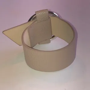 Taupe Faux Leather Circle Buckle Boho Bracelet thumbnail 5