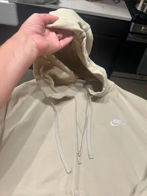 Nike Women's Zip-Up Hoodie Jacket in Light Taupe thumbnail 3