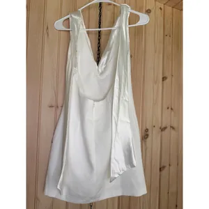 NWOT Lulus Perfected Finesse White Cowl Halter A-Line Mini Dress Engagement Sz S thumbnail 5