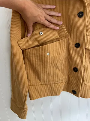AVEC LES FILLES Relaxed Corduroy Flap Pocket Jacket Shacket Size S NWT thumbnail 4