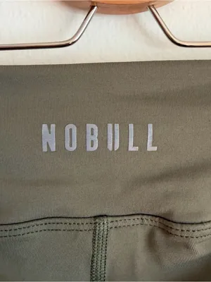 NOBULL Low Rise Booty Shorts 2” Army Olive Green Made in USA Extra Small XS thumbnail 4