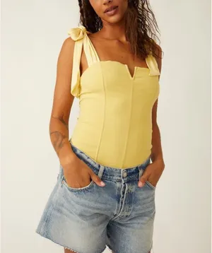 Yellow Free People Bodysuit thumbnail 1