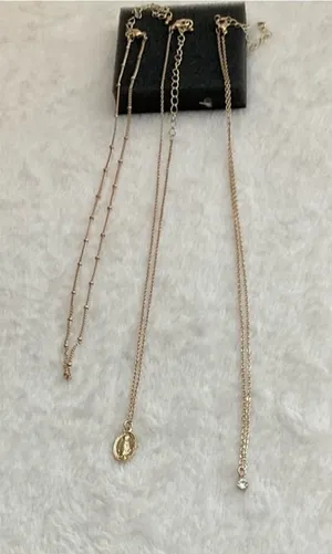 Aura Gold Layered Pendant Necklace Set with Medallion and Crystal thumbnail 1