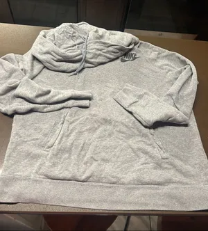 Nike Men’s Light Gray Crewneck Pullover Hoodie thumbnail 1
