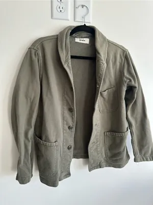 Buck Mason Olive Green Casual Button Jacket Size XS thumbnail 2