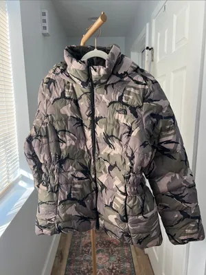 The North Face Gotham II Hooded Down Puffer Jacket Camo Army Green - Women's XL thumbnail 2