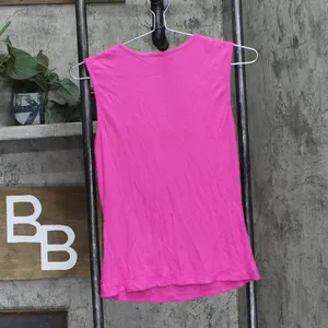 NWT Bar III Womens Petite Cutout Ribbed Sleeveless Shirt Top Pinkadelic Pink XL thumbnail 2