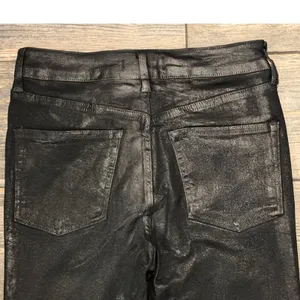 NWT Free People We The Free Coated Black High Rise Skinny Jeans‎ Raw Hem Size 28 thumbnail 9