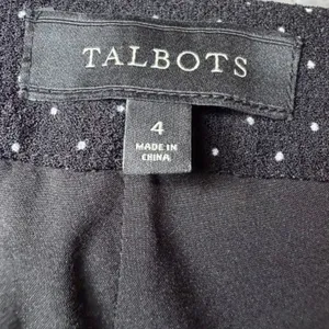 Talbots Womens Size 4 Black Polka Dot Skirt Knee Length Professional Casual thumbnail 4