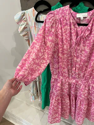 PINCH Boutique pink and cream long sleeve dress thumbnail 4