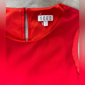 TCEC Red and Black Pleated Sundress Casual thumbnail 5