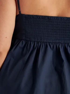 Quince Navy 100% Organic Cotton Sleeveless Maxi Dress, Size XS thumbnail 4