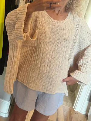 Chunky Knit Sweater Roomy Comfy Crochet Womens One Size thumbnail 1