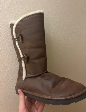 Sonoma Brown fuzzy boots size seven thumbnail 1