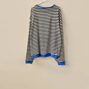 NWOT Free People Classic Striped Oversized Crewneck thumbnail 9