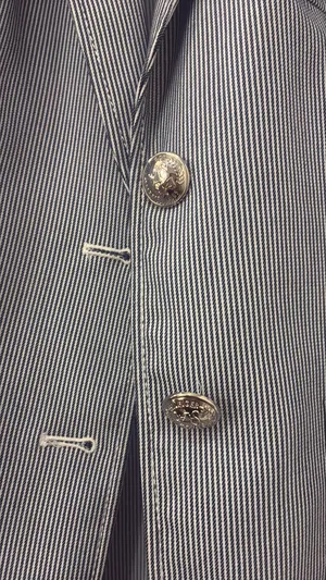 Blue Pinstripe Tommy Hilfiger White Cotton Jacket Blazer thumbnail 3
