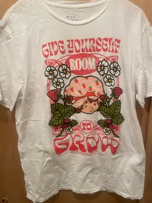 strawberry shortcake t shirt M give yourself room to grow very rare thumbnail 2