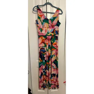 Pappagallo Maxi Dress Floral‎ Multicolor Small Excellent Ruched Empire Waist NWT thumbnail 7