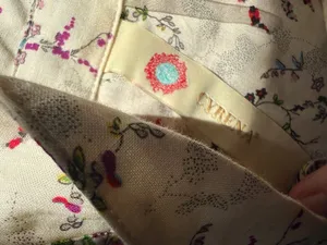 Anthropologie Cyrena Mixed Floral Print High Lo Button Down Linen Blend Top L thumbnail 10