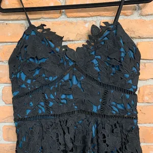 Romeo + Juliet Lace Dress Womens Size Medium Black Atlantic Green Party Cocktail thumbnail 2