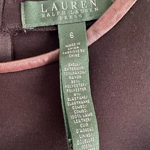 Ralph Lauren Black Dress Brown Leather Equestrian Old Money Classic Fall thumbnail 5