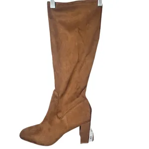 Nordstrom Rack Women's Tan Suede Block‎ Heel Knee High Boots Size 10M thumbnail 11