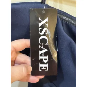 NEW XSCAPE "Adriana"‎ Long Scuba Crepe Off the Shoulder Dress Size 6 thumbnail 7