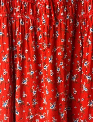 Red Floral Mini Dress ❤️ Size L thumbnail 2