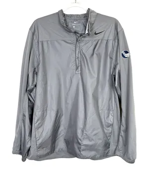 Nike Shield UConn Huskies Hockey Easy Windbreaker Jacket Gray Womens Large thumbnail 1