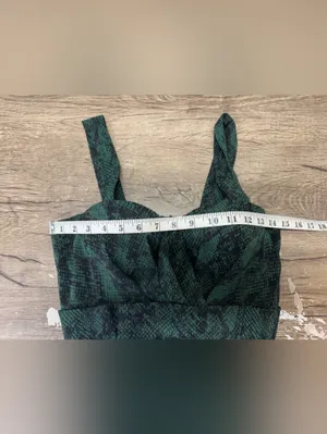 Michael Costello x REVOLVE Jumpsuit Gwendolyn Green Snakeskin size medium thumbnail 5