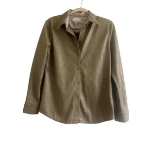✨Aritzia Babaton Vegan Leather Button Down Sz Small Shirt✨ thumbnail 4