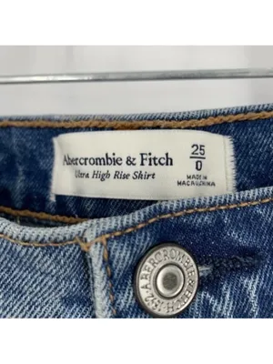Abercrombie & Fitch Ultra High Rise Denim Mini Skirt. Size 0/25. thumbnail 8