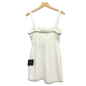 Lulus Glowing Allure White Rhinestone Sleeveless Bodycon Mini Dress size M thumbnail 4