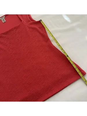 Cache Pink Square Neck Sleeveless Tank Top Textured Shirt Sz M Medium Tencel thumbnail 6