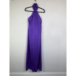 Katie May Robbie Open-Back Halter Jumpsuit Purple Size Small thumbnail 3