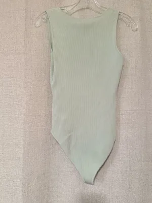 Zara NWT Ribbed Scoop Neck Tank Bodysuit | L thumbnail 5