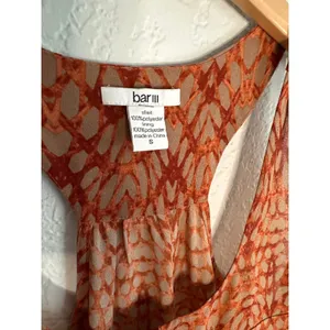 Bar III Copper Orange Racerback Mini Dress Summer Fall Boho Indie Beach Coverup thumbnail 7