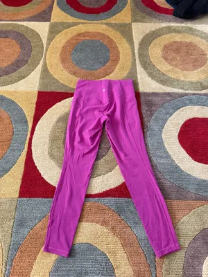 Athleta Salutation Stash Tight Leggings Pockets Magenta Fuchsia Women’s Small thumbnail 5
